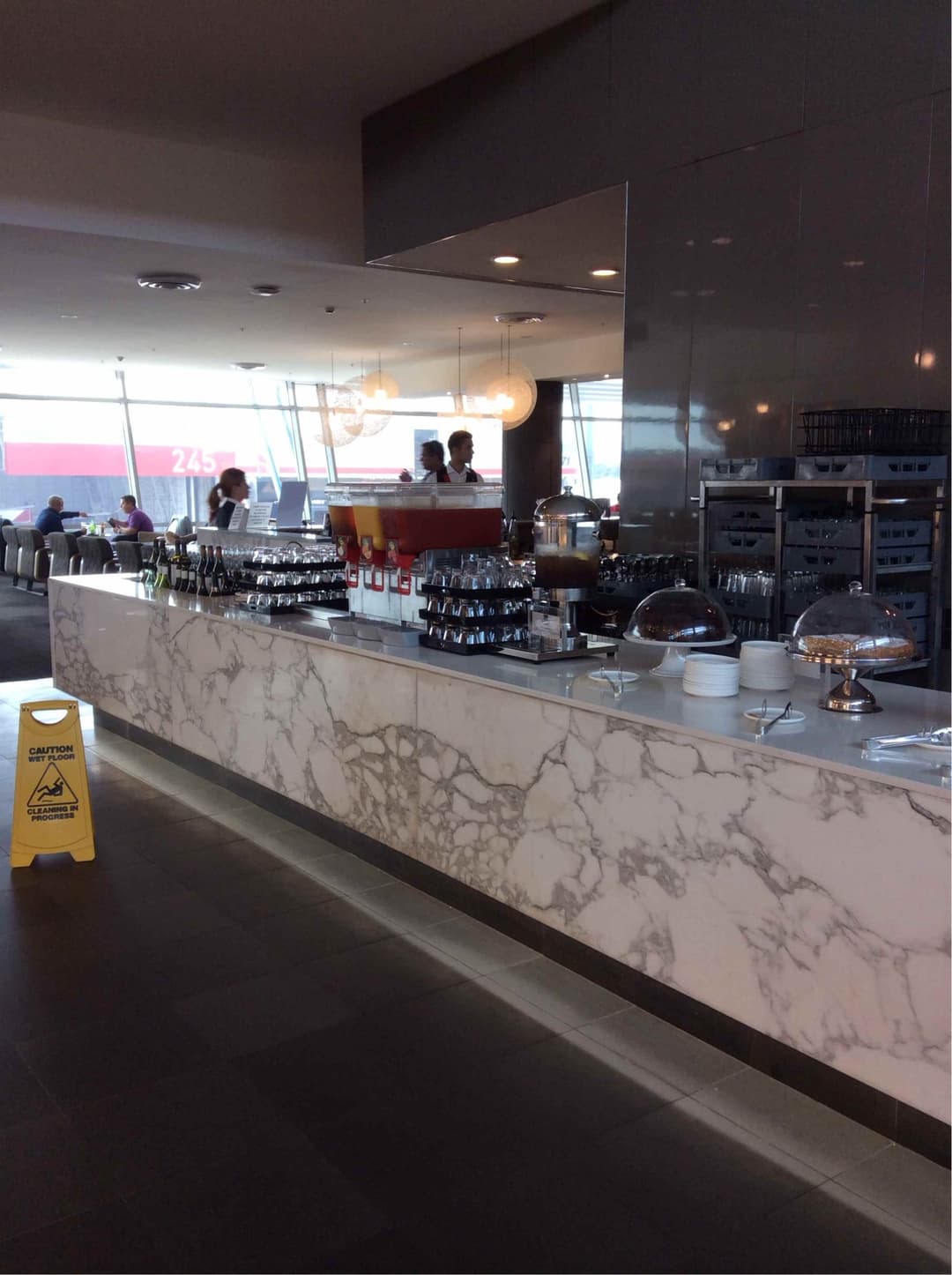 Qantas Airways Domestic Business Lounge view 1
