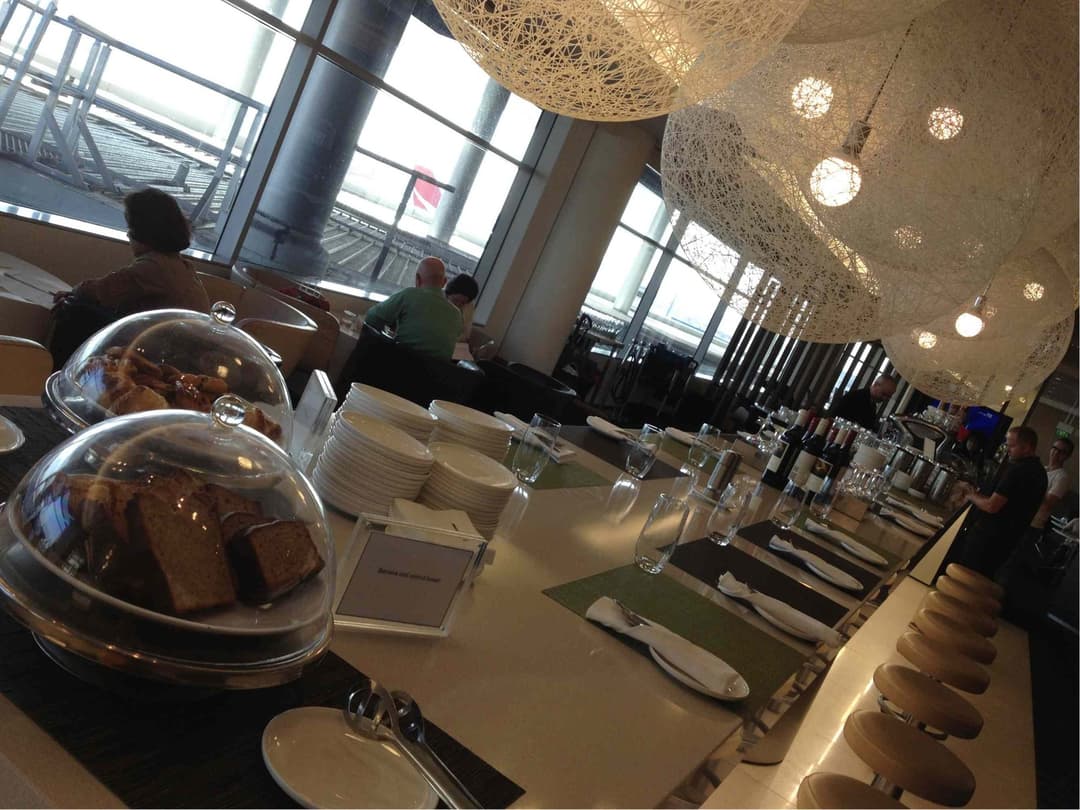 Qantas Airways International Business Lounge view 1